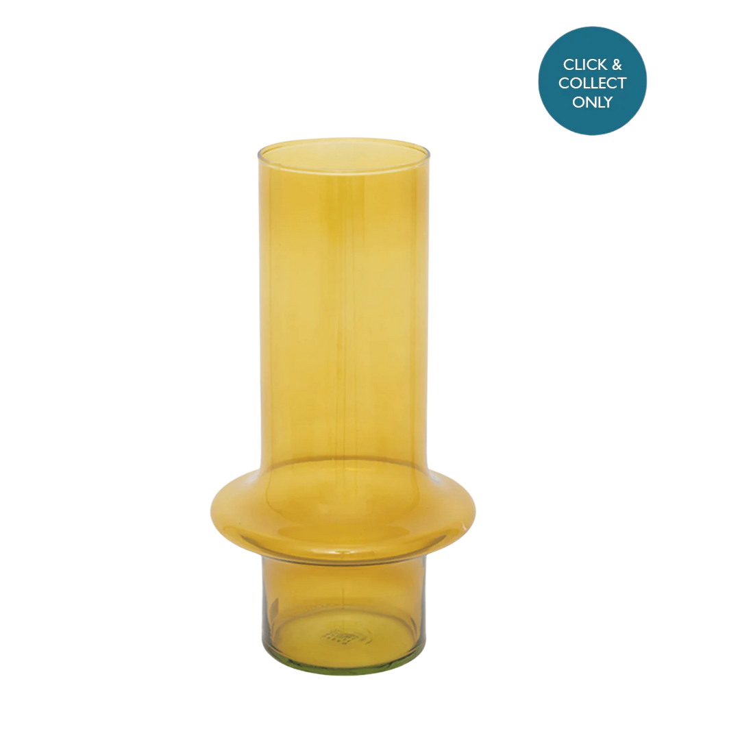 Yolk Yellow Vase Recycled Glass