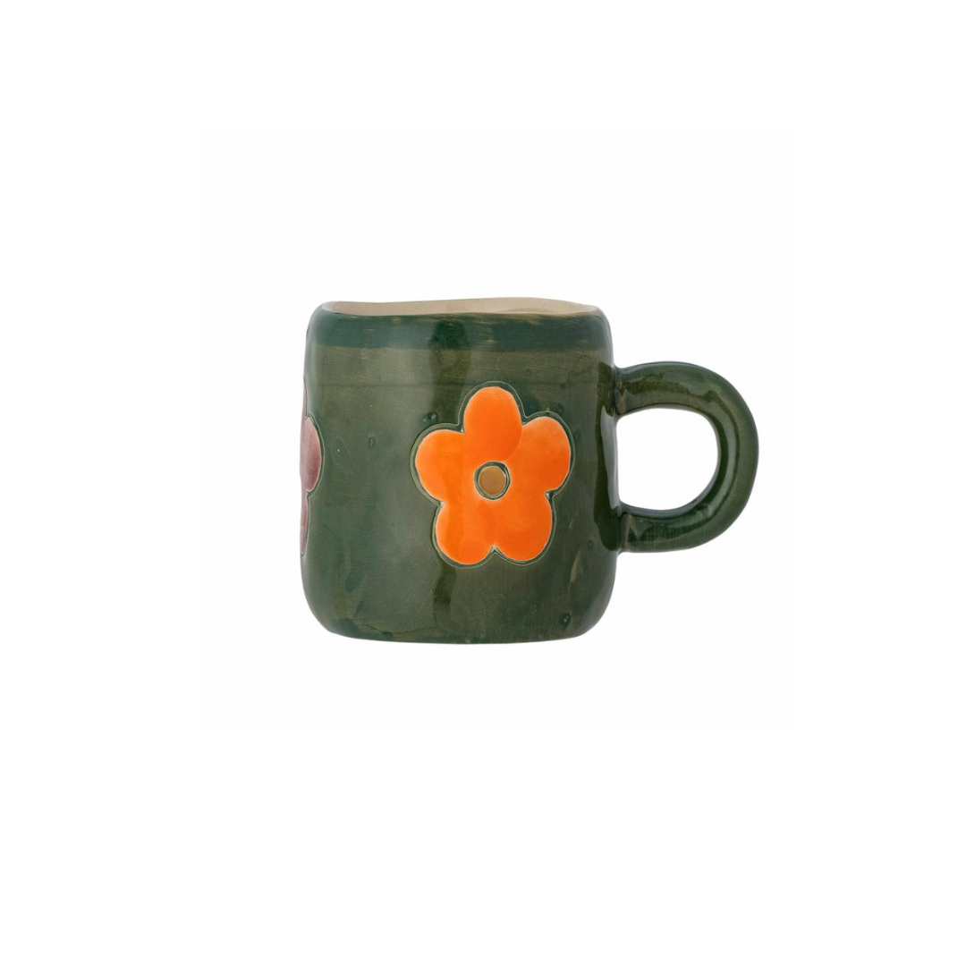 Addy Cup Green with flowers