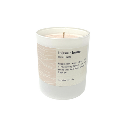 In Your Home | Fresh Linen Tinted Soy Wax Candle