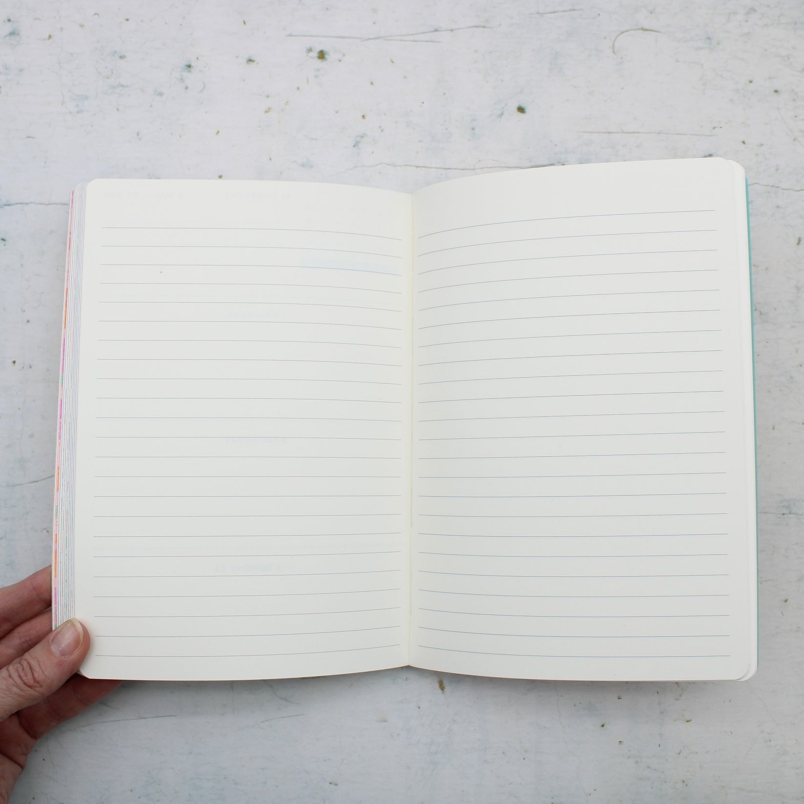 Line Pages of the A5 2026 diary with neon floral ornate garden design inspired by V&A archives.