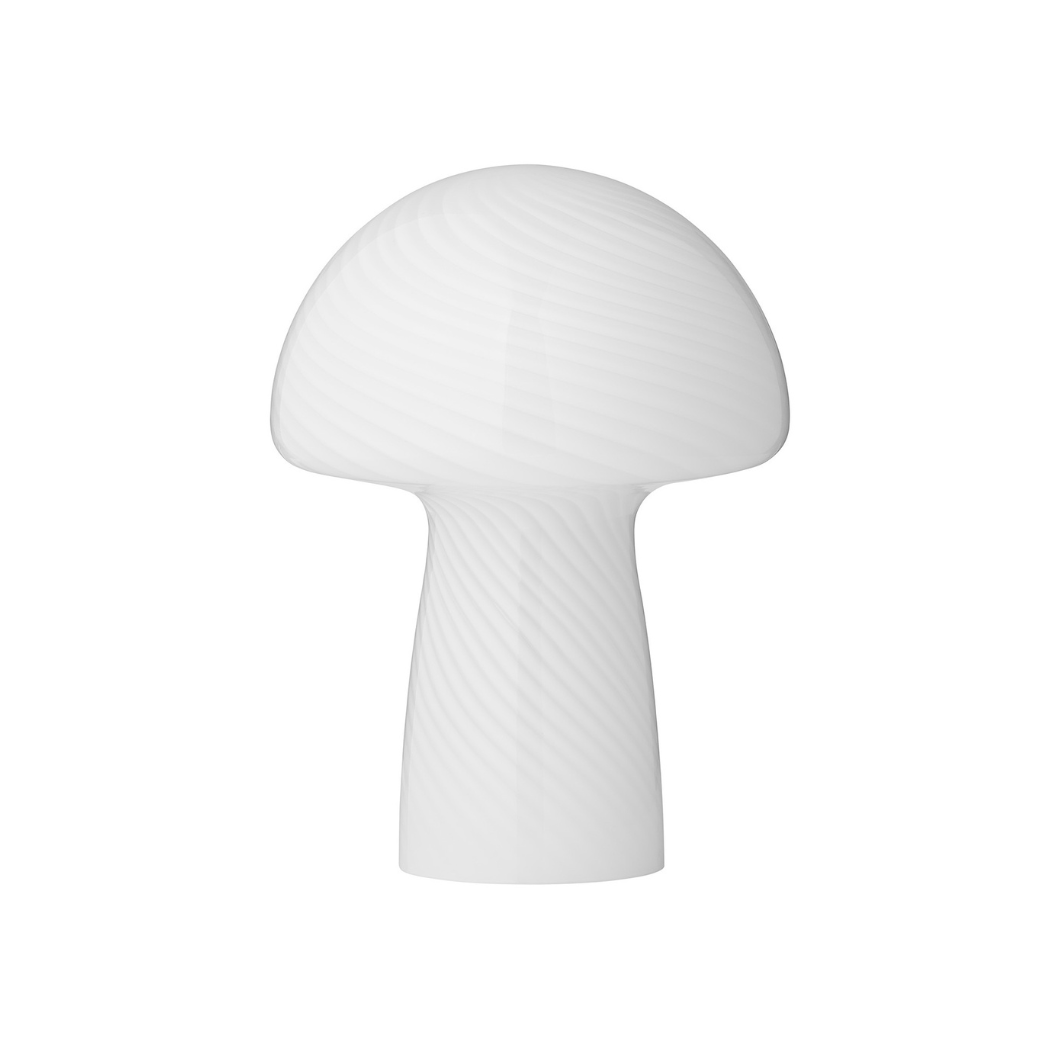 Mushroom Glass Lamp White XL