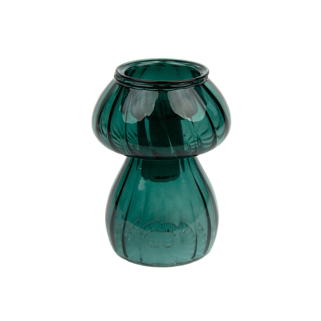 Three Ways Glass Mushroom - Candle Holder, Vase, Tea Light Holder