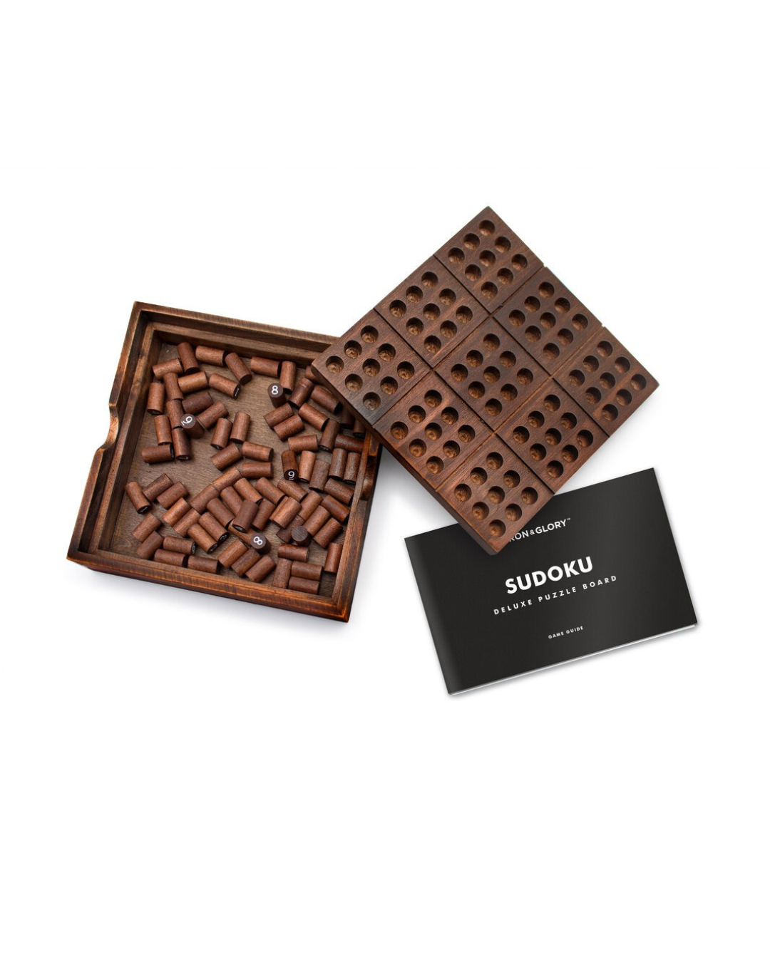 Wooden Sudoku board with storage box design