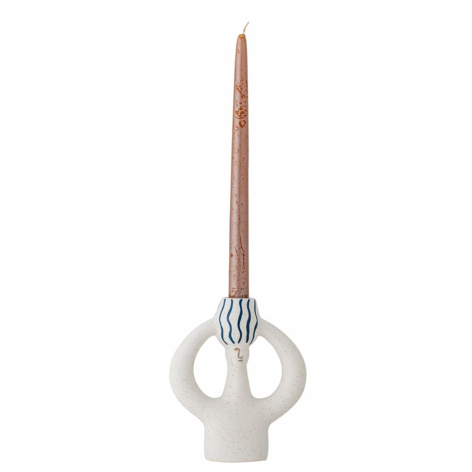 Hatty Hand-Painted Stoneware Candle Holder