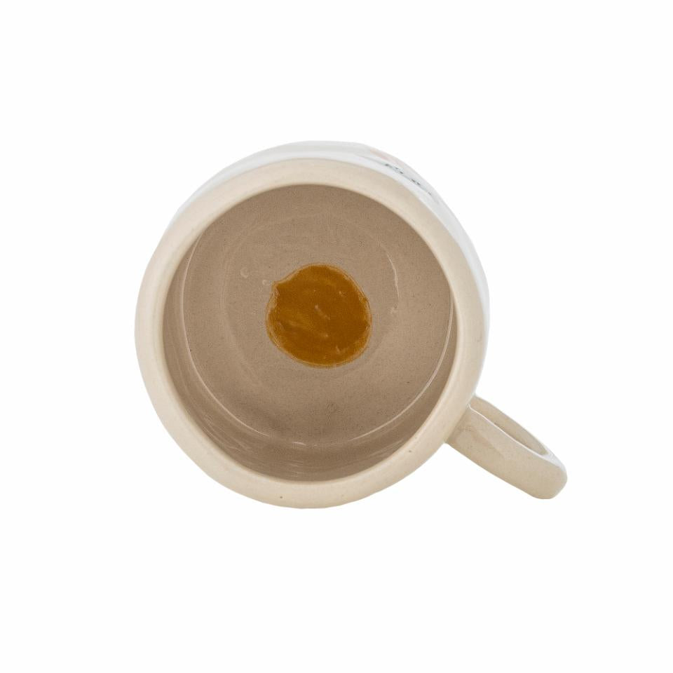 Agnes Stoneware White Cup With Lemon