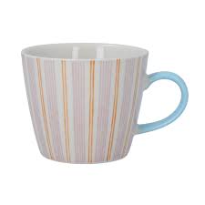 Stripy Stoneware Mugs