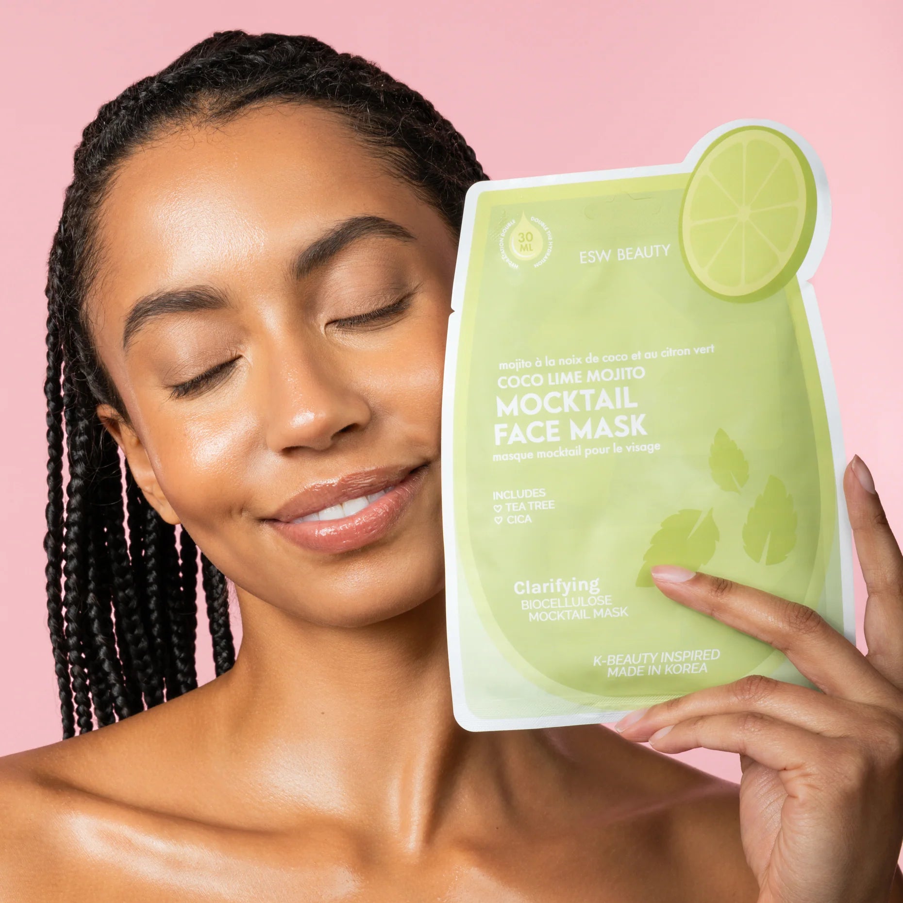 Coco Lime Mojito Clarifying Biocellulose Mocktail Face Mask