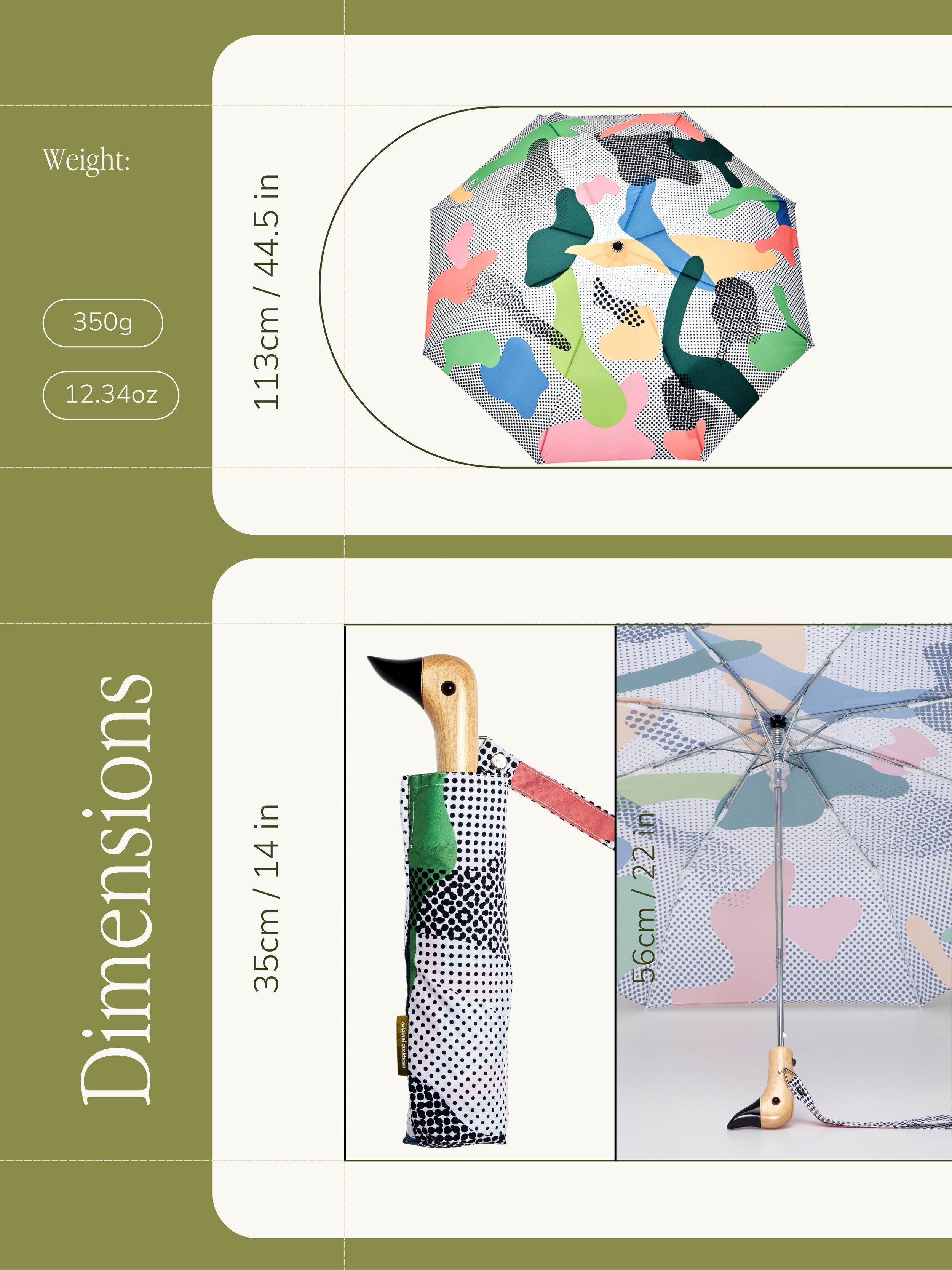 Dots Duck Compact Umbrella