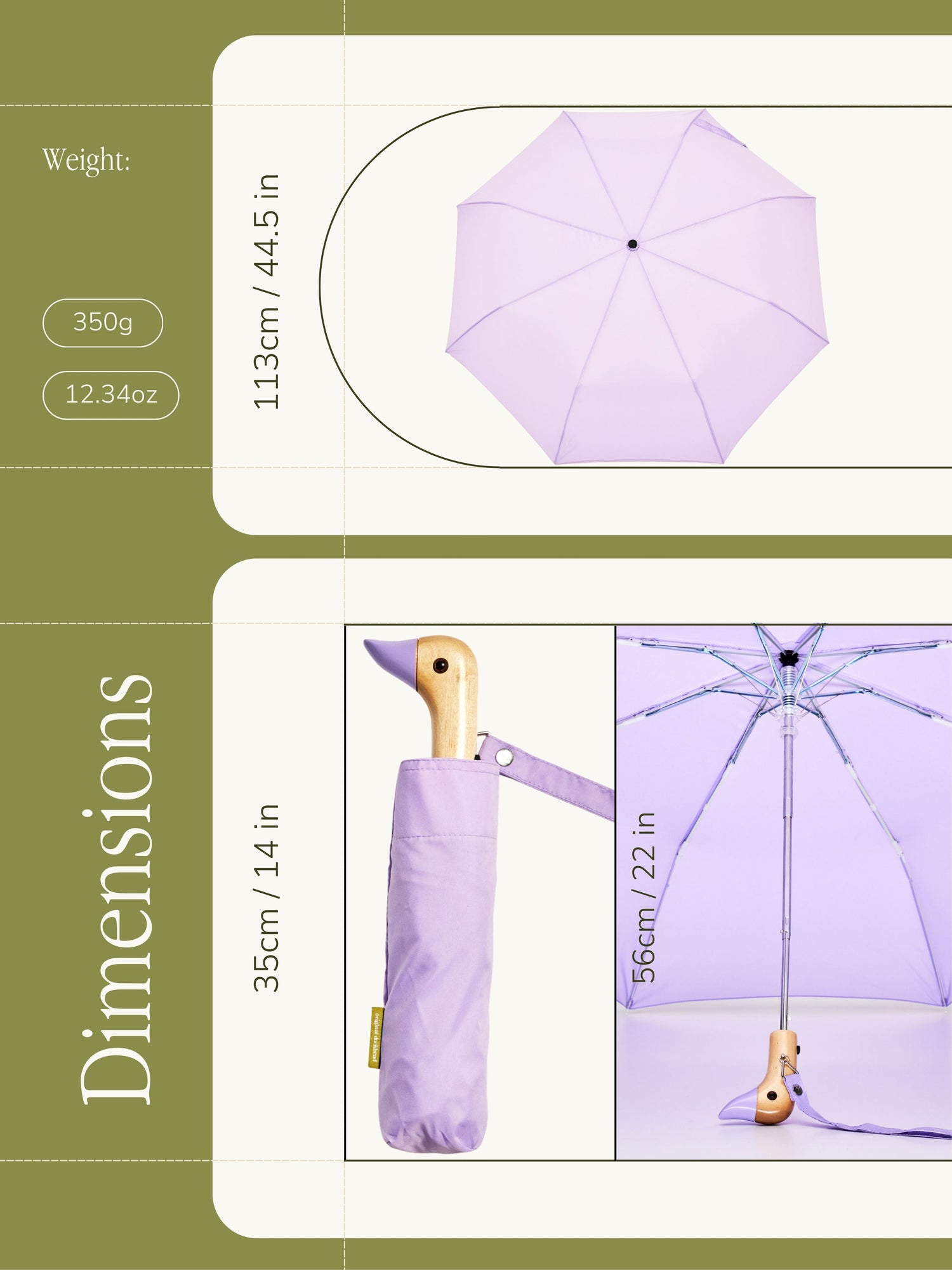 Lilac Duck Compact Umbrella
