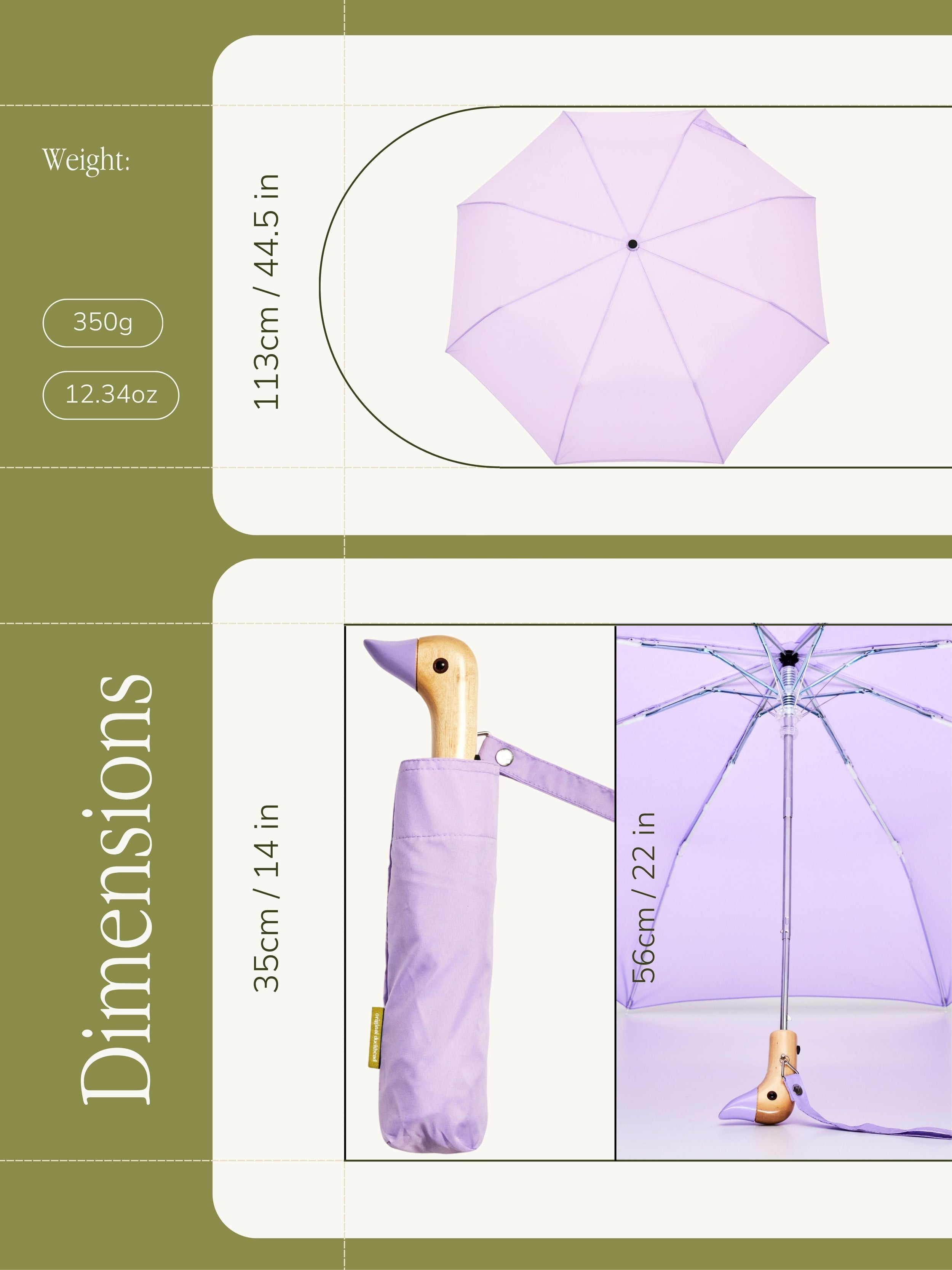 Lilac Duck Compact Umbrella