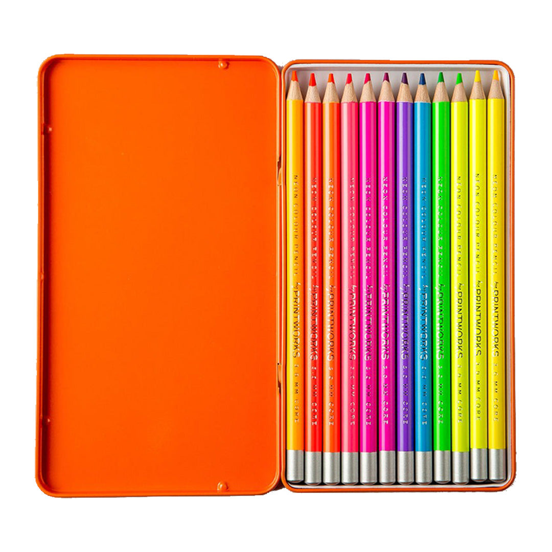 Neon Colour Pencils - Set of 12