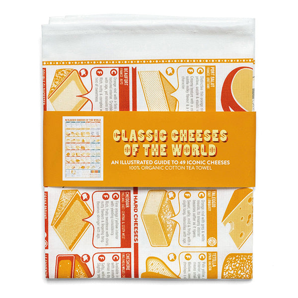 Classic Cheeses of the World - Cotton Tea Towel