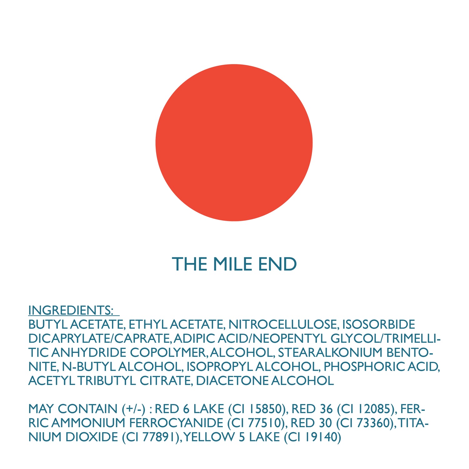 The Mile End - Bright Red Vegan Nail Polish