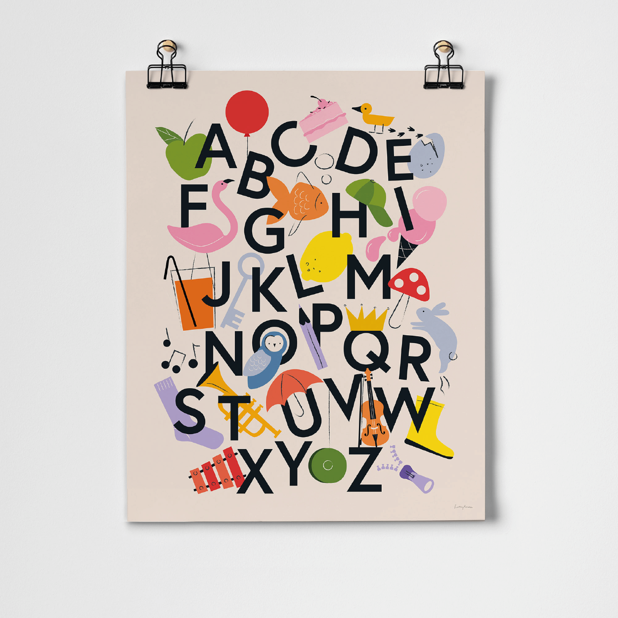 Favourite Things Alphabet Unframed Print