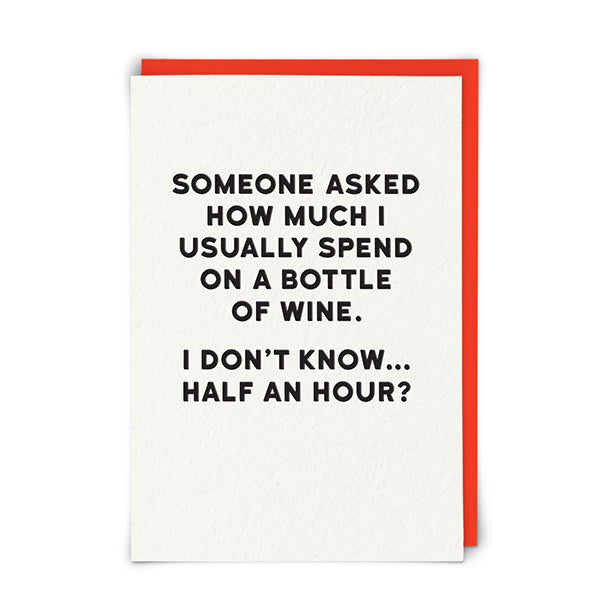 Bottle of Wine Card