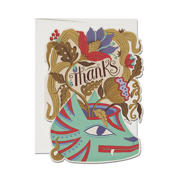 cat vase card