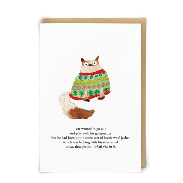 piss cat card