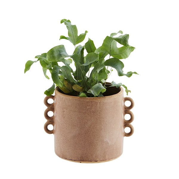 Stoneware Flower Pot With Ruffles