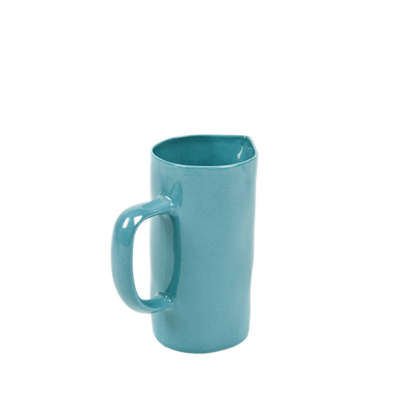 Small Petrol Hand Painted Stoneware Jug