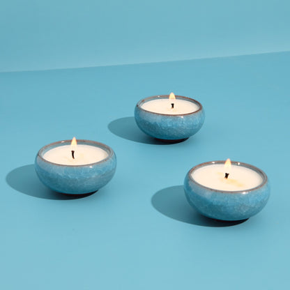 Sky Blue Candle - Amber &amp; Bergamot