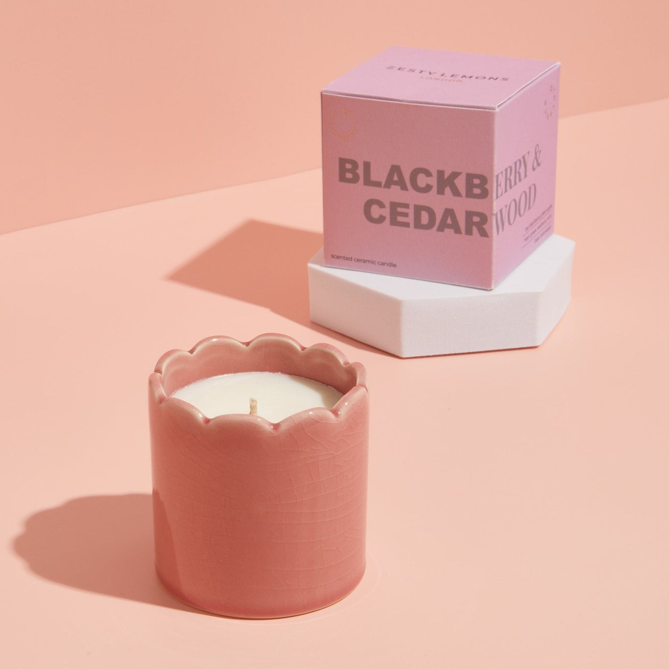 Kiln Pink Candle - Blackberry &amp; Cedarwood