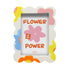 Front view of the Francisco ceramic picture frame with colorful flower pattern, rounded edges, and space for a 10 x 15 cm photo
