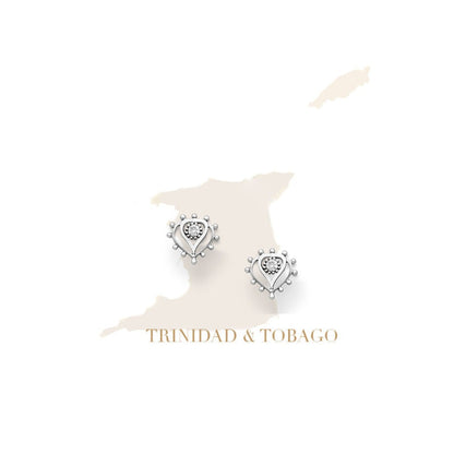 Trinidad &amp; Tobago Maximalist &amp; Silver Earrings