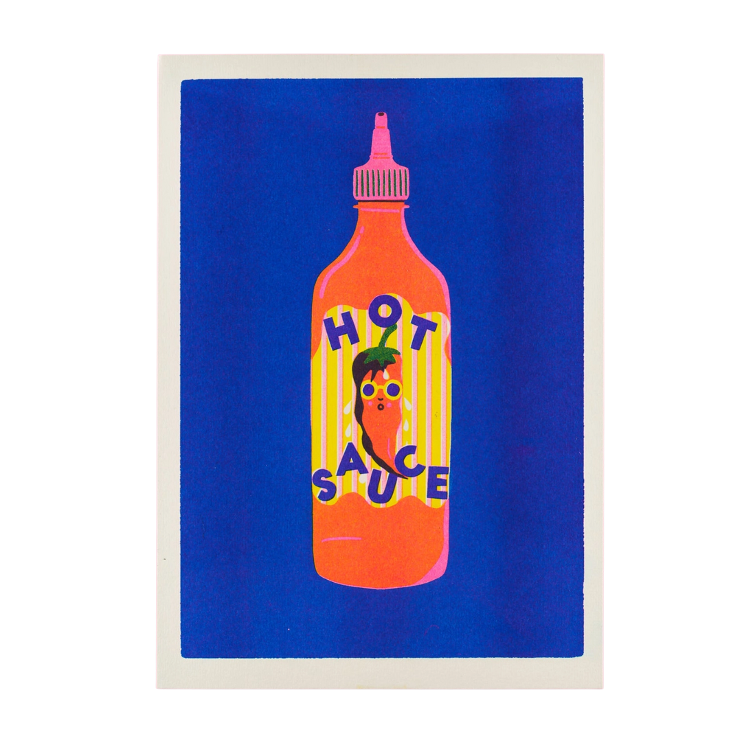 Blue Chilli Sauce A4 Print