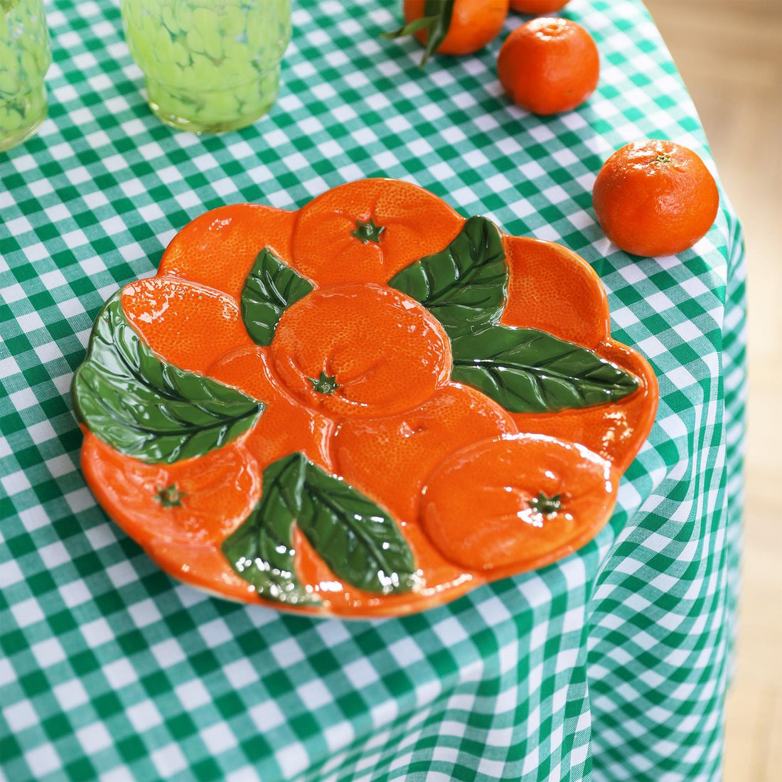 Orange Decorative Plate