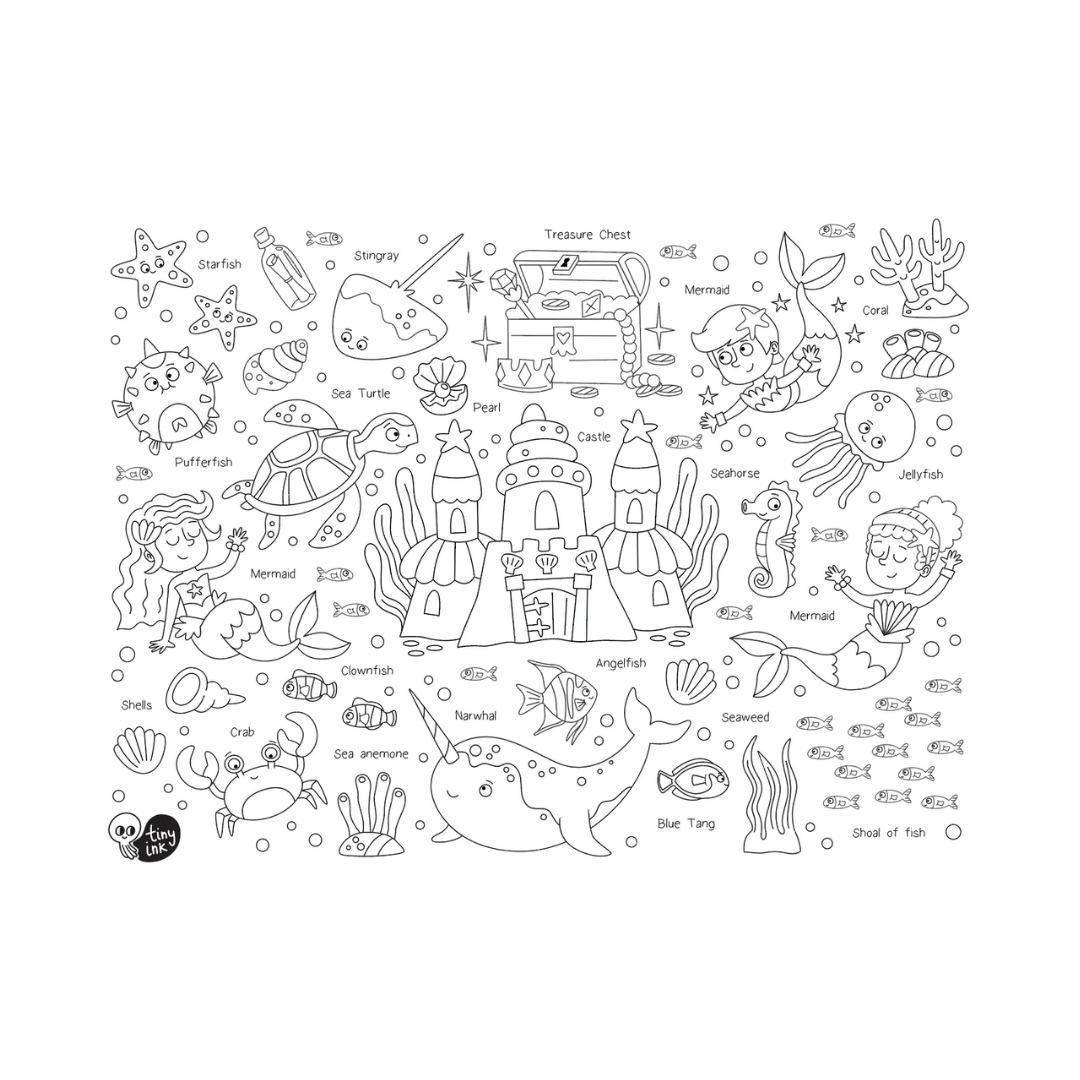 Mermaid Silicone Colouring Mat