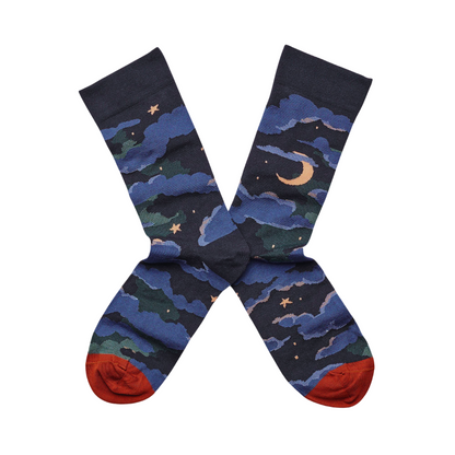 Night Sky Moon Socks