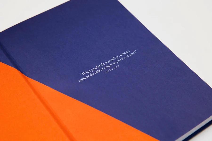 Lined Notebook A5 Contrast Navy &amp; Orange