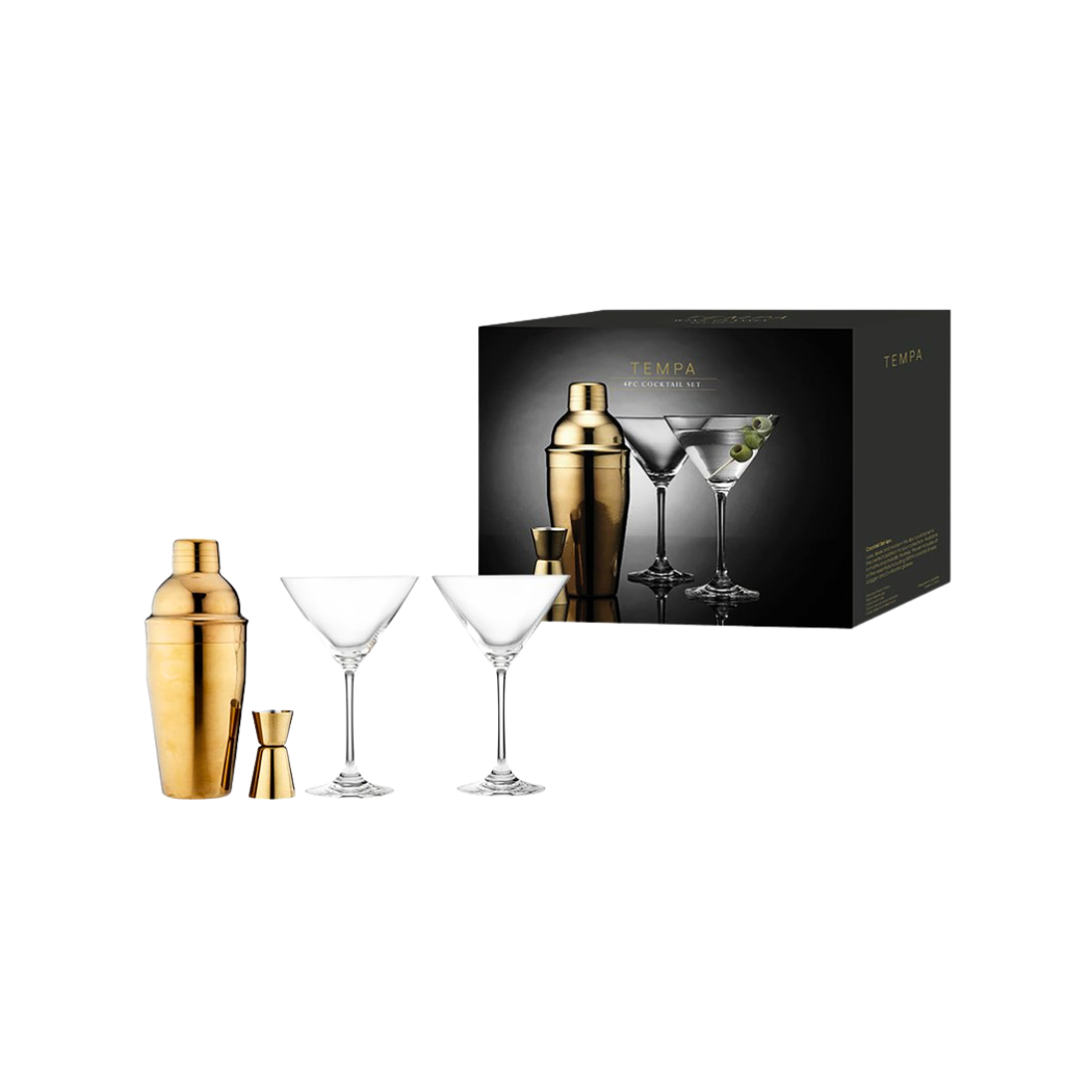 4pc Gold Cocktail Set
