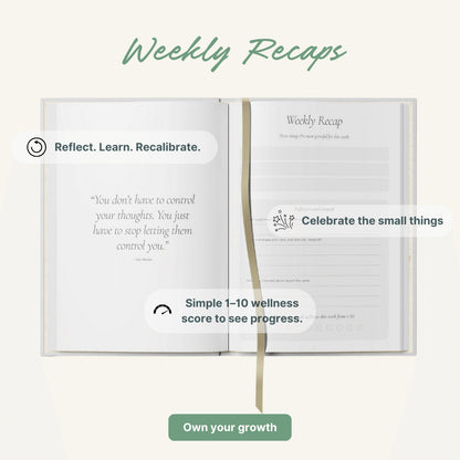 Red &amp; Pink Stripes Wellness Journal