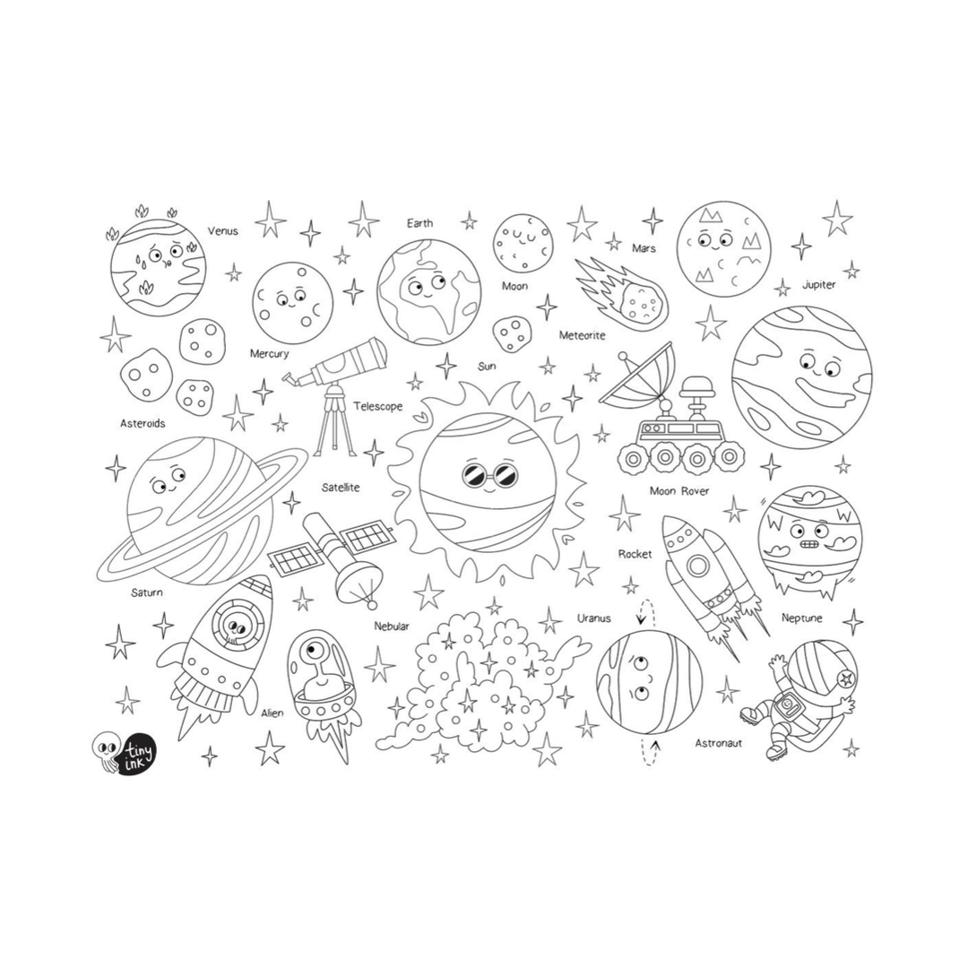 Space Silicone Colouring Mat