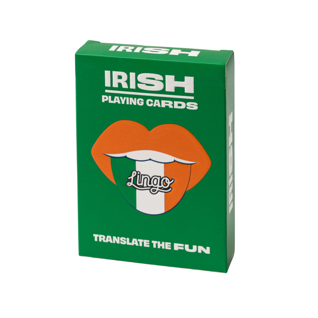 Green box of Irish playing cards 