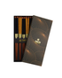 5-pair Golden Umbrella chopsticks gift set with gift box lid next to it, showing rope-wrapped wooden chopsticks