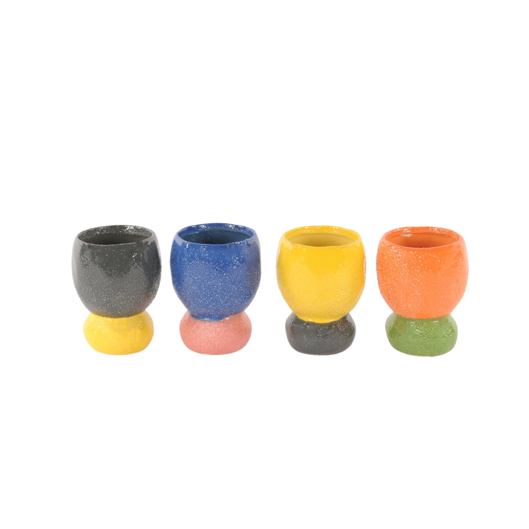 Assorted Joyful Colours Small Ceramic Flower Pot