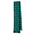 Leaf Scarf in green, reversible lambswool scarf with flowing leaf pattern, 203x23cm, hand-knitted in Dundee, perfect for any styles