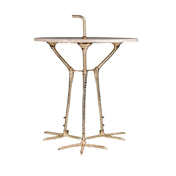 White Marble Bird Leg Side Table Inspitalfields East London Gift Shop