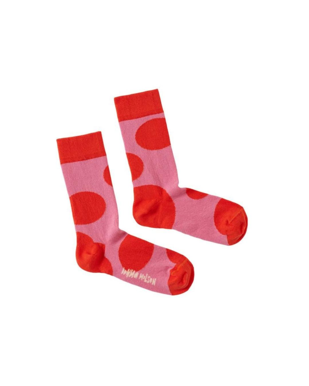 Big Spot Socks featuring bright, bold spot design, made from organic combed cotton, women’s sizes 4-7 UK / 6-9 US, soft, durable, and playful.