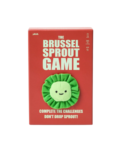 Sprout Challenge Game box with plush sprout and 102 pieces, fun party game for kids and adults