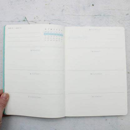 Neon Floral Orate Garden A6 Small Diary