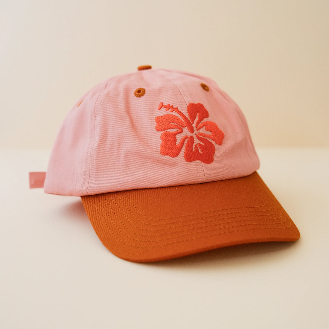 Hibiscus Embroidered Cap