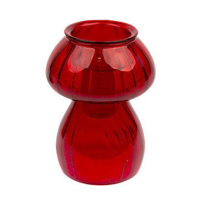 Three Ways Glass Mushroom - Candle Holder, Vase, Tea Light Holder