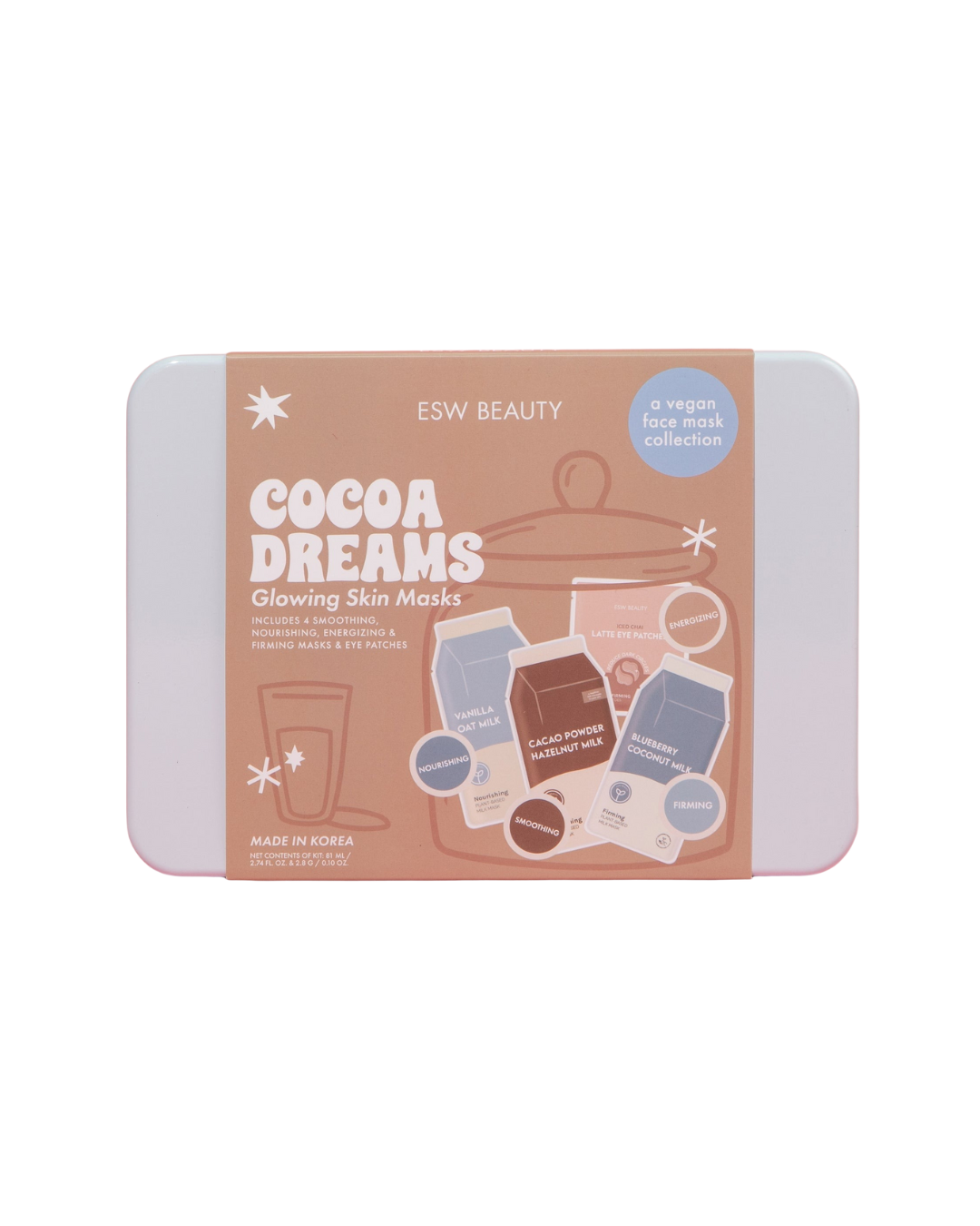 Cocoa Dreams Skincare Treats set with sheet masks and eye patches