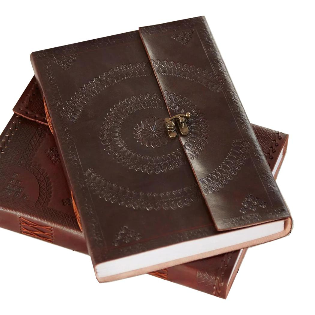 Indra A4 Embossed Leather Journal