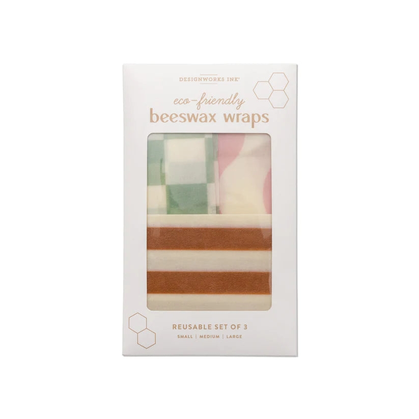 Beeswax Wrap Geometric Print Set of 3