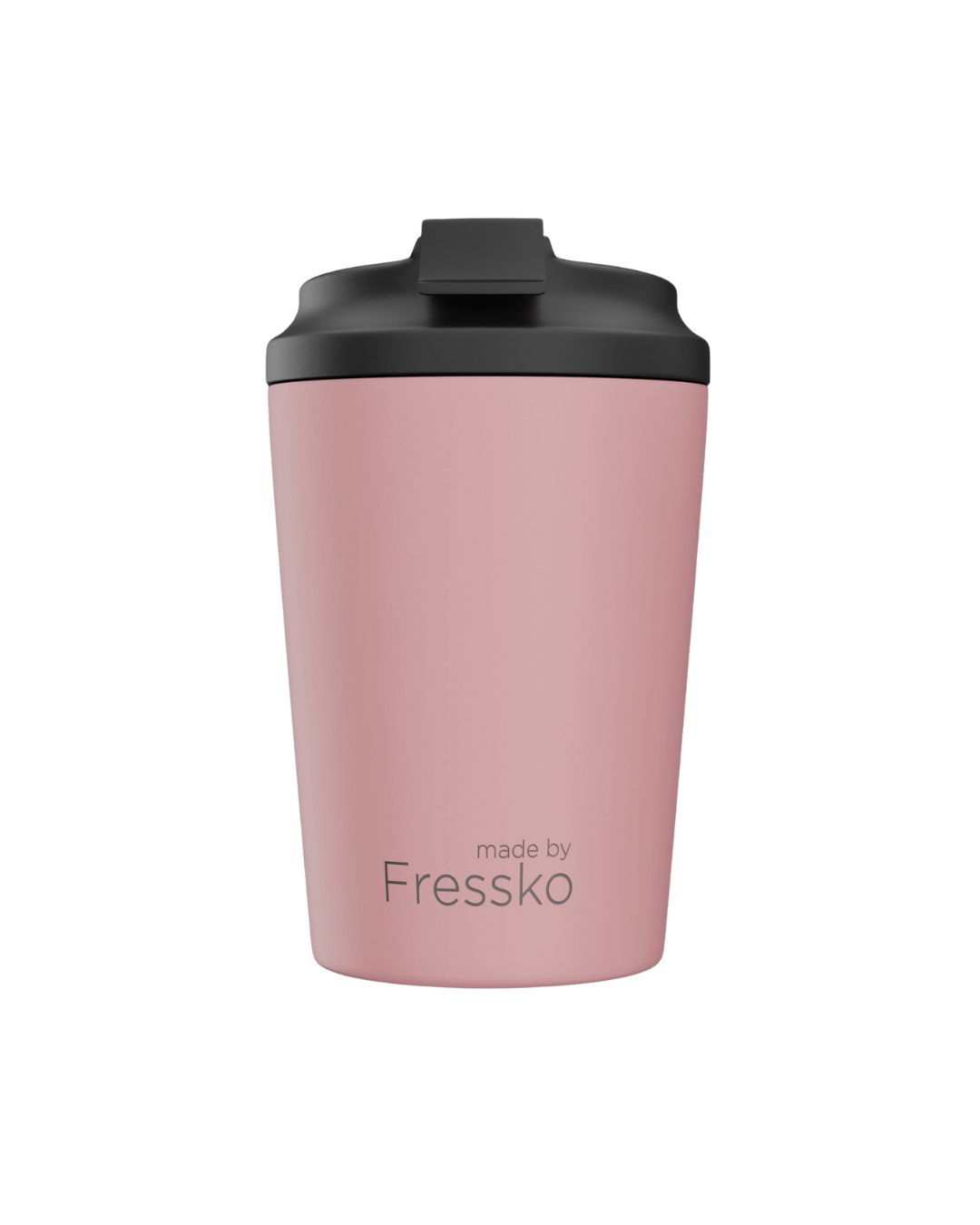 Floss Camino 340ml reusable coffee cup with screw-on lid, insulated stainless steel, eco-friendly, BPA-free travel mug for coffee or tea