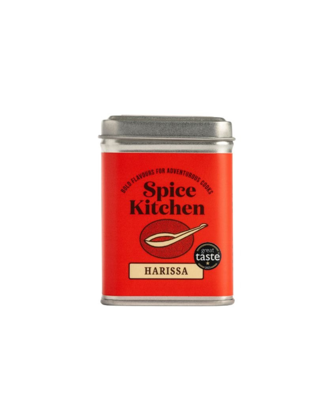 Harissa Spice Blend 80g – small-batch, vegan, gluten-free North African seasoning with smoked paprika, chilli, garlic, cumin, coriander in a colourful tin